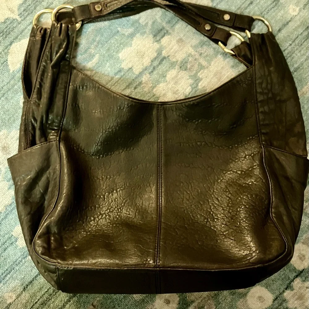 Calvin Klein Dark Brown Leather Tote - Picture 2 of 9